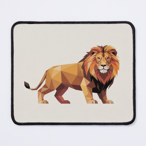 Item preview, Minimalist geometric lion in warm tones designed and sold by bsbd-action.