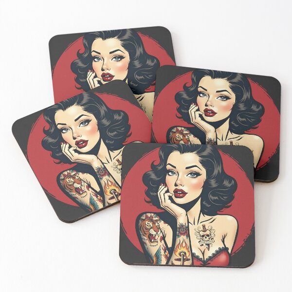 Item preview, Retro Tattooed Girl designed and sold by PaulSDesign.