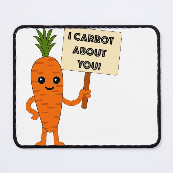 Item preview, I Carrot About You – Cute Vegetable Pun for Friends and Loved Ones designed and sold by Allie Oop Art and Design.