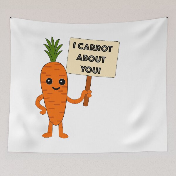Item preview, I Carrot About You – Cute Vegetable Pun for Friends and Loved Ones designed and sold by Allie Oop Art and Design.