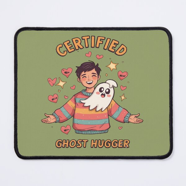 Item preview, Certified Ghost Hugger – Cute Paranormal Bestie Tee for Spirit Snugglers & Halloween Softies designed and sold by Mythic Tide.