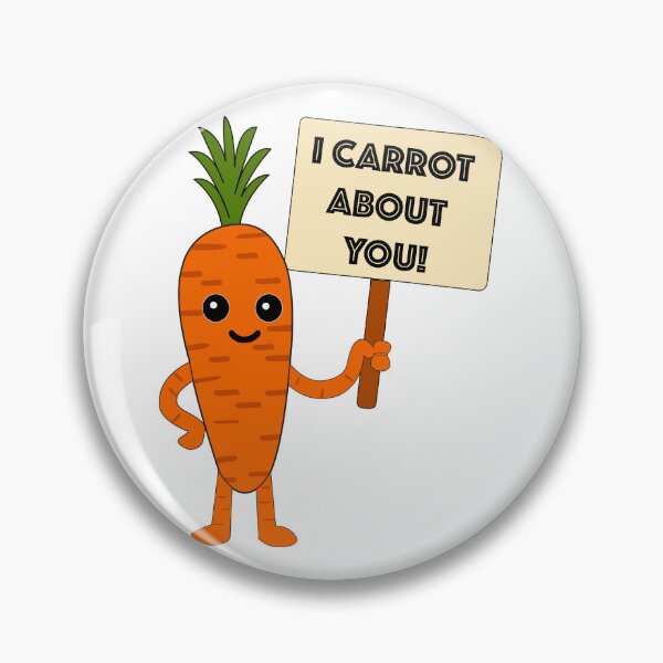 Item preview, I Carrot About You – Vegan Pun Carrot Character Plant Based Humor designed and sold by Allie Oop Art and Design.