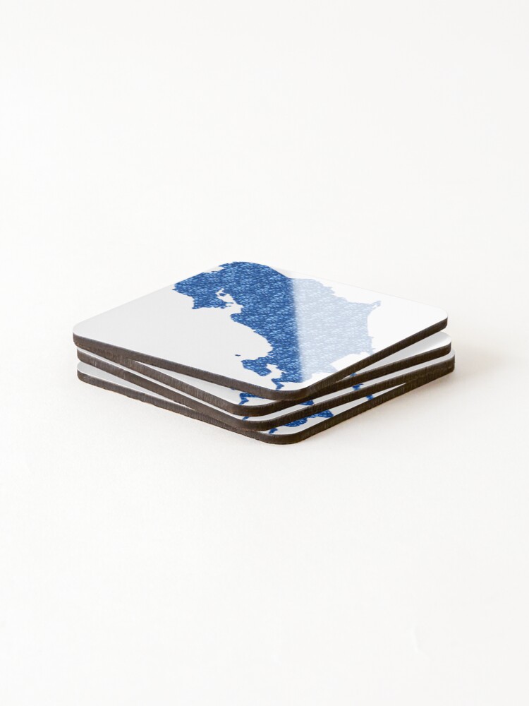 Thumbnail 4 of 5, Coasters (Set of 4), Blue Rhinestone Costa Rica designed and sold by TheIconSmith.