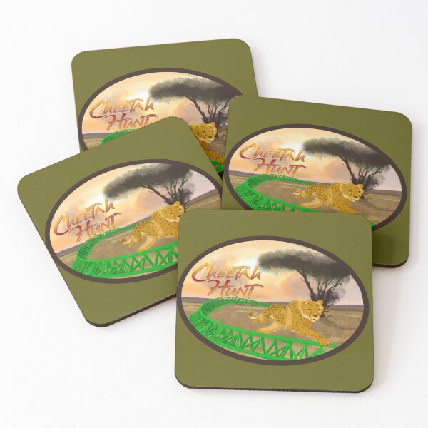 Item preview, Cheetah Hunt Coaster Oval designed and sold by KLTcreations.