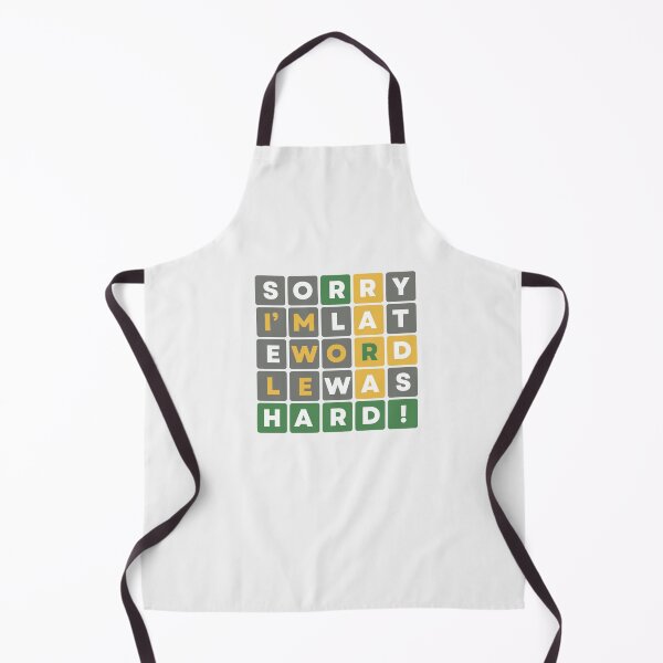Item preview, Sorry I’m Late Wordle Was Hard – Funny Word Game Puzzle Design designed and sold by MiowandMolly.