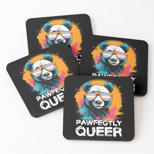 Item preview, Pawfectly Queer Panda With Sunglasses Transgender Flag designed and sold by neyvrvdpez49.