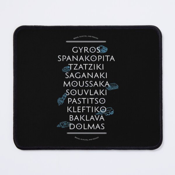 Item preview, Greek Cuisine Favorites Gyros Tzatziki Dolmas Inverted Colours designed and sold by UdrD8h4Kec.