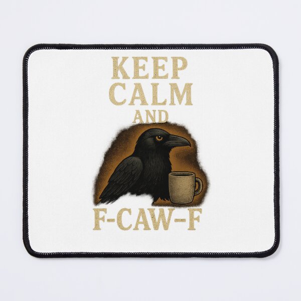 Item preview, Keep Calm and F-CAW-F – Funny Halloween Crow Parody Design designed and sold by MujernDesignArt.