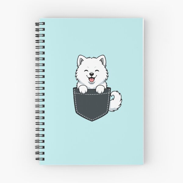 Item preview, Samoyed Puppy in Pocket – Cute Cartoon Dog Lover designed and sold by The Real Life Symphony.