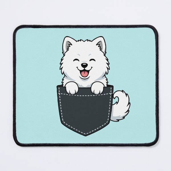 Item preview, Samoyed Puppy in Pocket – Cute Cartoon Dog Lover designed and sold by The Real Life Symphony.