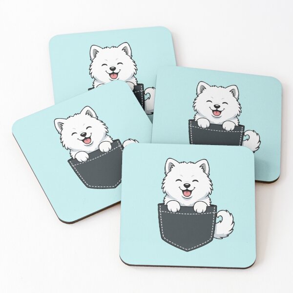 Item preview, Cachorro samoyedo en el bolsillo: un adorable amante de los perros de dibujos animados designed and sold by The Real Life Symphony.