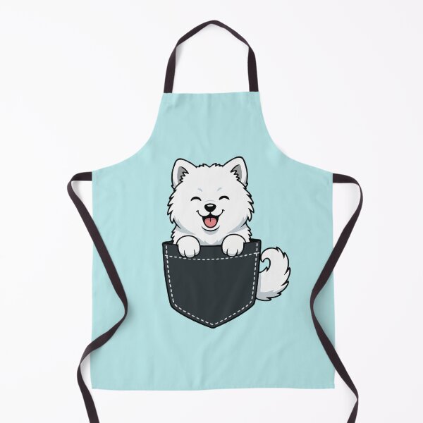 Item preview, Samoyed Puppy in Pocket – Cute Cartoon Dog Lover designed and sold by The Real Life Symphony.