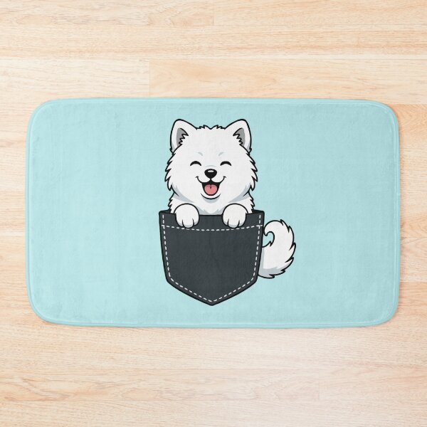 Item preview, Samoyed Puppy in Pocket – Cute Cartoon Dog Lover designed and sold by The Real Life Symphony.