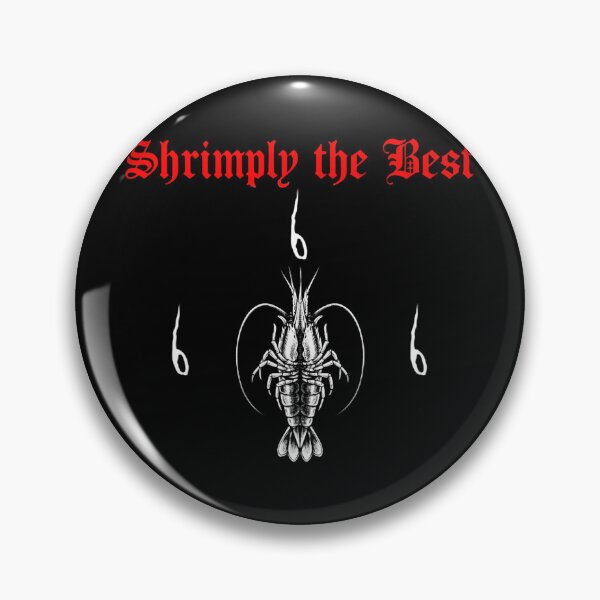 Item preview, Gothic Shrimp With Dark Metal Style Text designed and sold by WhoopsieWorld.