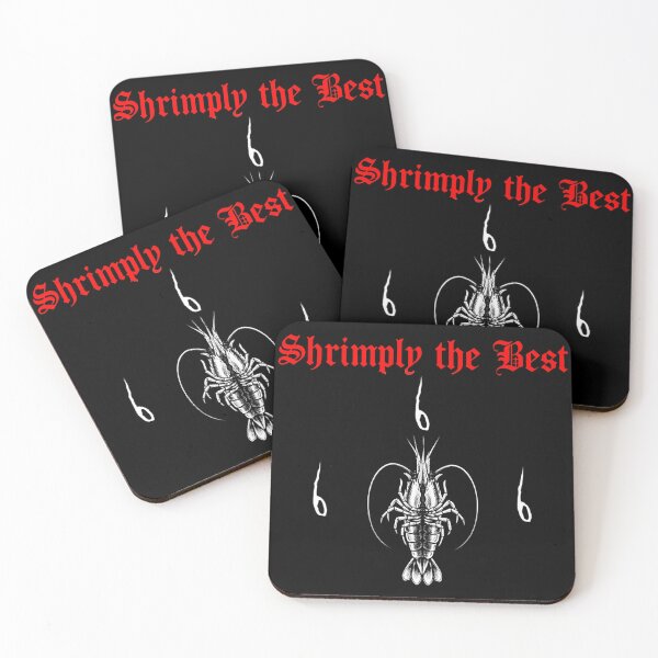 Item preview, Gothic Shrimp With Dark Metal Style Text designed and sold by WhoopsieWorld.