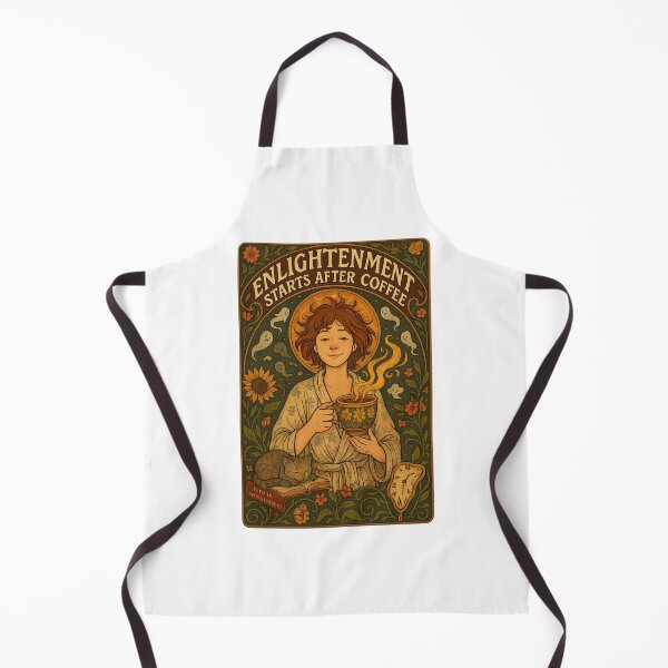 Item preview, Enlightenment Starts After Coffee Art Nouveau T-Shirt | Funny Coffee Lover Gift designed and sold by MySpiritTravels.