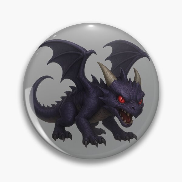 Item preview, Fierce Baby dark purple Dragon with Glowing Red Eyes designed and sold by Hatchling Hollow.