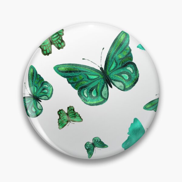Item preview, Green METALLIC BUTTERFLIES designed and sold by IconAge Store.