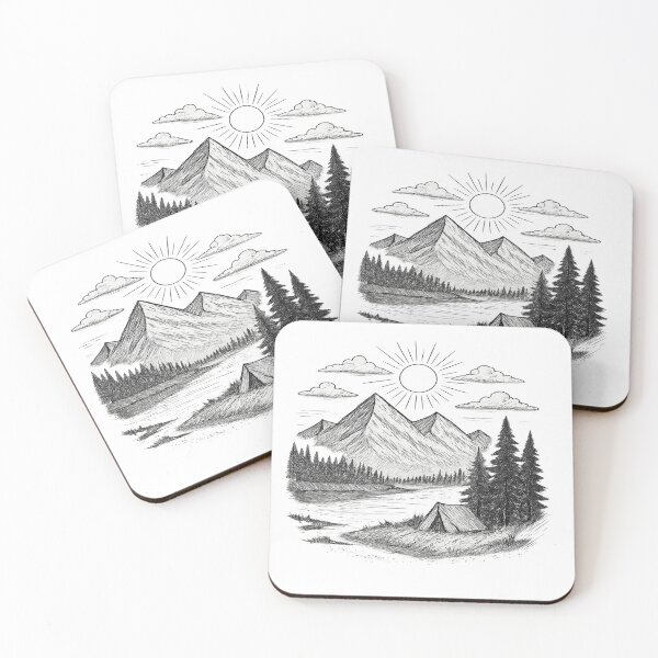 Item preview, Wilderness Camping Sketch designed and sold by EverythingShoPL.