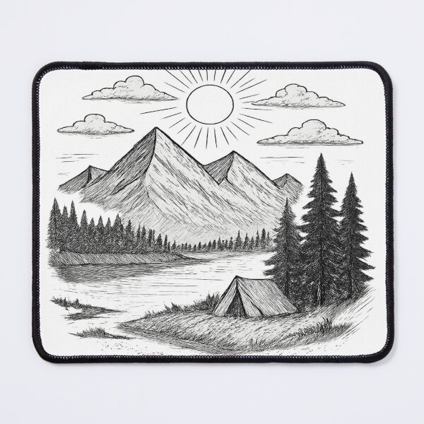 Item preview, Wilderness Camping Sketch designed and sold by EverythingShoPL.