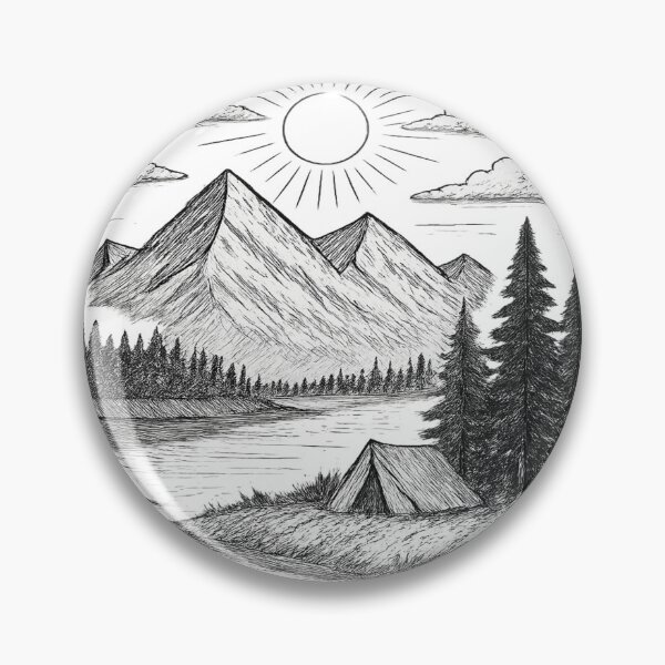 Item preview, Wilderness Camping Sketch designed and sold by EverythingShoPL.