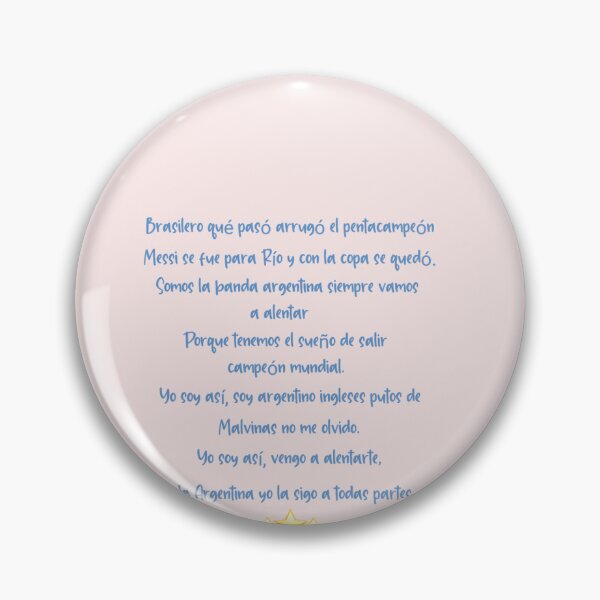 Item preview, Argentinian-Song-Brasilero-Qu-Pas-Arrug-El-Pentacampen-Argentina-Soccer-Fans-Song designed and sold by Alexandra12Gra.