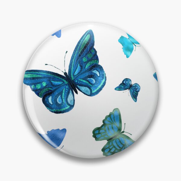 Item preview, Blue METALLIC BUTTERFLIES designed and sold by IconAge Store.