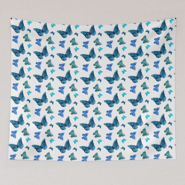 Item preview, Blue METALLIC BUTTERFLIES designed and sold by IconAge Store.