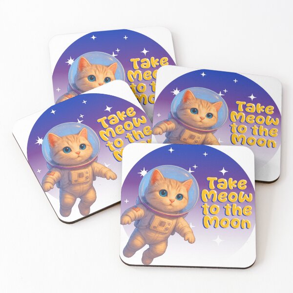Item preview, Cute Space Cat Astronaut – Adorable Cosmic Kitty Floating in Space designed and sold by sherifshaaban.