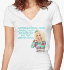 Unconditional Love Should Not Be Wasted On The Ungrateful Women's Fitted V-Neck T-Shirt
