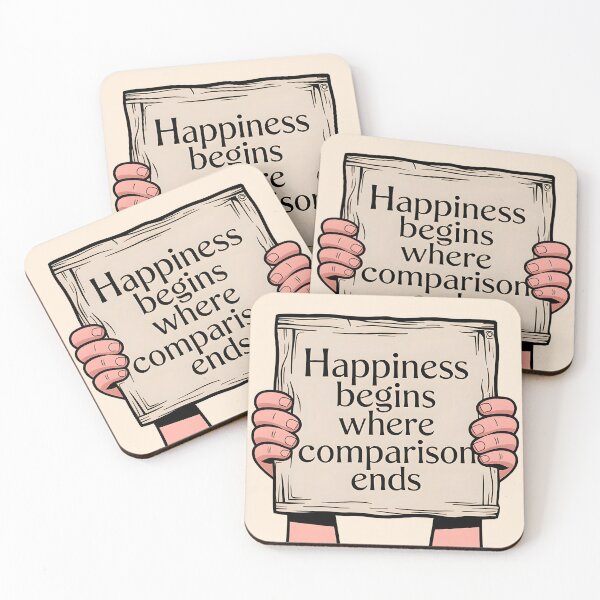 Item preview, Happiness Begins Where Comparison Ends, Inspirational Mental Health Reminder designed and sold by MoMidoStore.