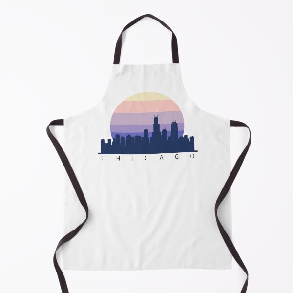Item preview, Chicago Skyline Sunset | Flat City Silhouette Design | Windy City Travel Art designed and sold by SimplyJasper.