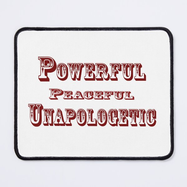 Item preview, Powerful, Peaceful, Unapologetic – Feminist Confidence Quote Design designed and sold by ArtNestVerse.