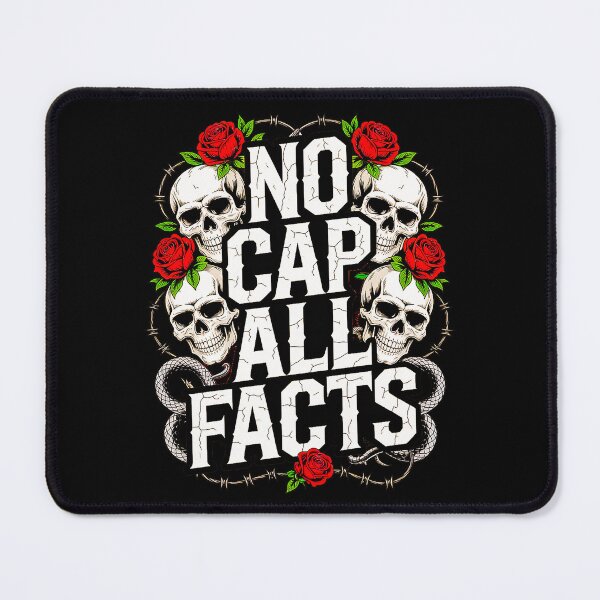 Item preview, No Cap All Facts Gothic Skulls Roses Design designed and sold by Amanda's Factory.