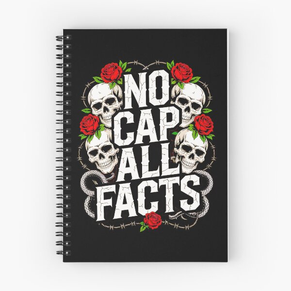 Item preview, No Cap All Facts Gothic Skulls Roses Design designed and sold by Amanda's Factory.