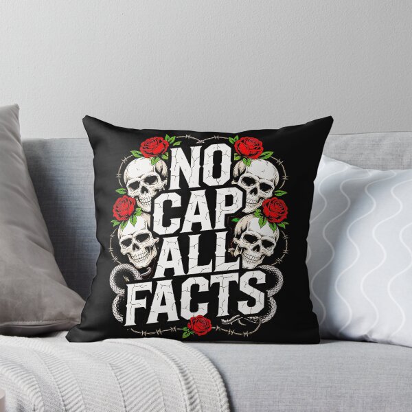 Item preview, No Cap All Facts Gothic Skulls Roses Design designed and sold by Amanda's Factory.