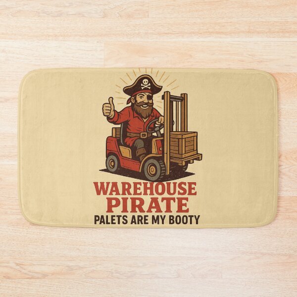 Item preview, Warehouse Pirate – Funny Forklift Retro Design designed and sold by RetroNibylander.
