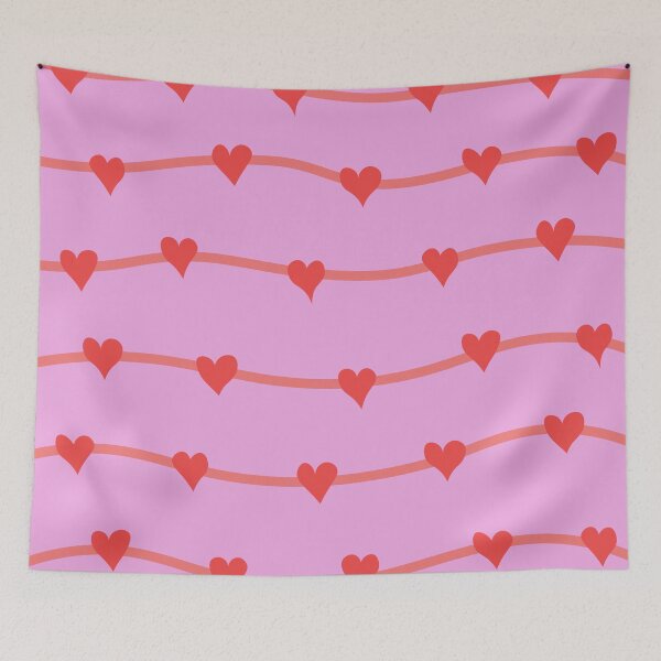 Item preview, Wavy Lines (Pink Hearts) designed and sold by IKDG.