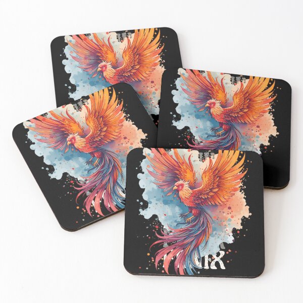 Item preview, Phoenix in Watercolor designed and sold by PatronesKawai.