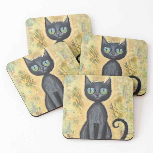 Item preview, Black Cat Original Painting designed and sold by DreamingAwake1.