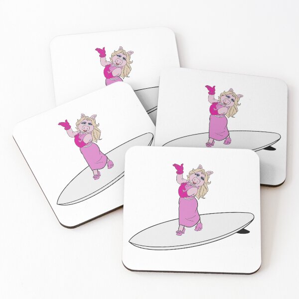 Item preview, Miss Piggy On A Surfboard designed and sold by Animals-by-JB.