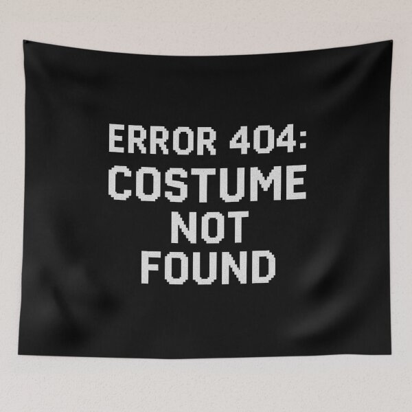 Item preview, Error 404: Costume Not Found | Funny Lazy Halloween Shirt / Sticker designed and sold by Dragonfly-10.