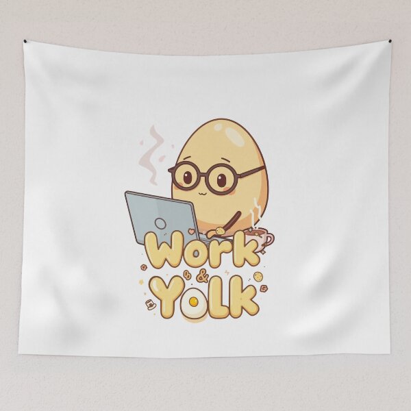 Item preview, Work & Yolk Cartoon | Kawaii Office Egg designed and sold by Mr.Egg Shop.
