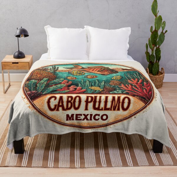 Item preview, Cabo Pulmo Mexico Vintage Travel Sticker - Retro Coral Reef & Marine Life designed and sold by Blurbean.