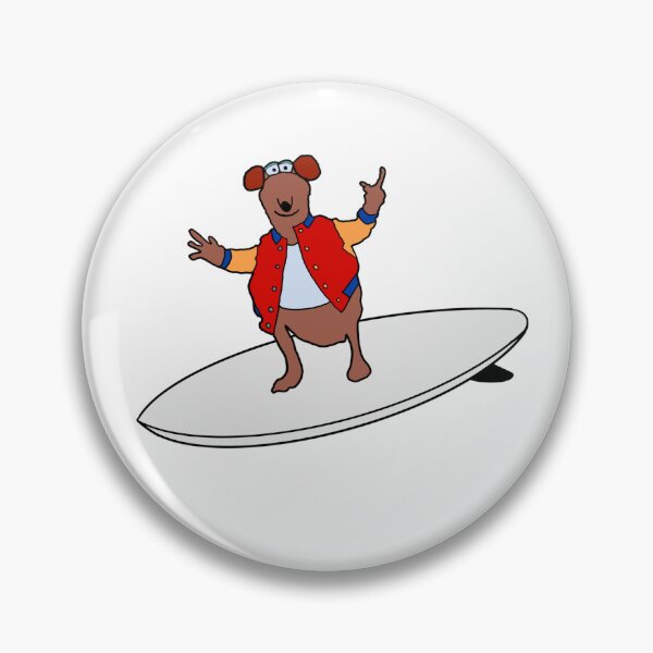 Item preview, Rizzo The Rat On A Surfboard designed and sold by Animals-by-JB.