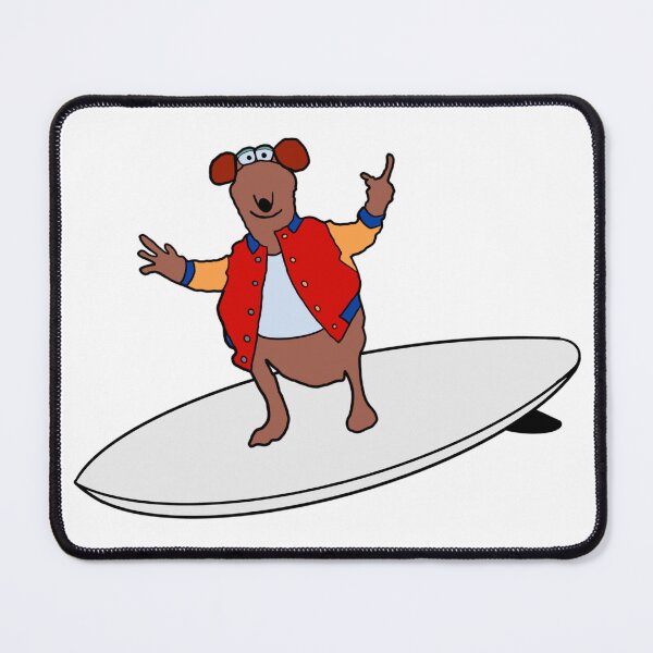 Item preview, Rizzo The Rat On A Surfboard designed and sold by Animals-by-JB.