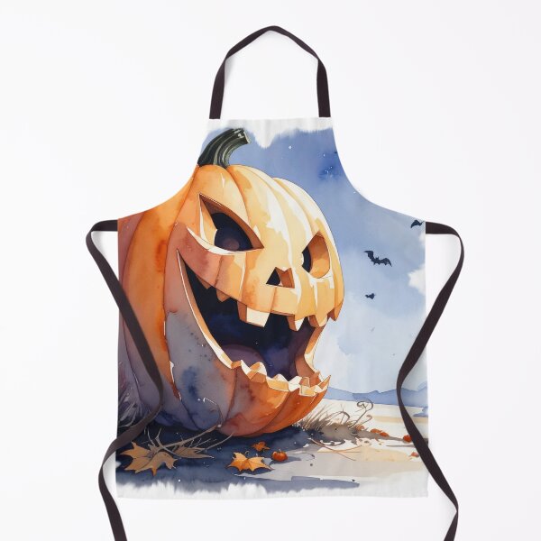 Item preview, Happy Halloween, giant pumpkin with bats watercolors designed and sold by LiskoDesign.