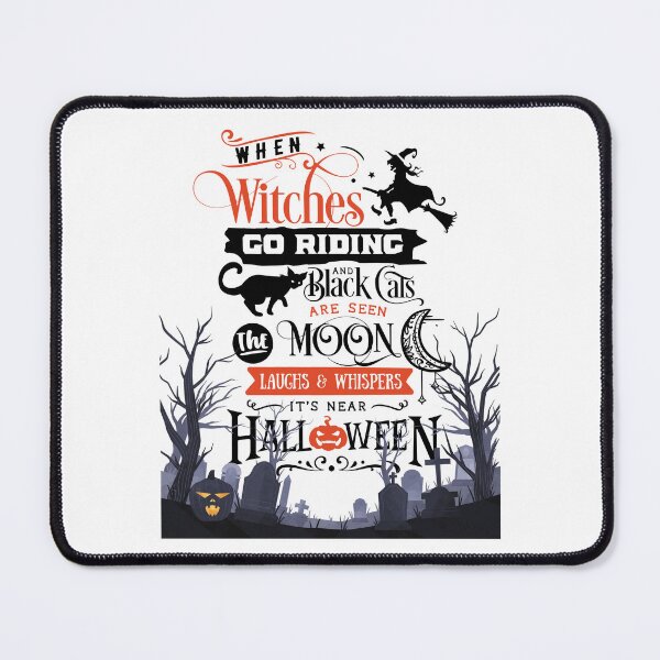 Item preview, Witches Are Seen – Spooky Halloween Graveyard Design designed and sold by CrazyInkWorks.