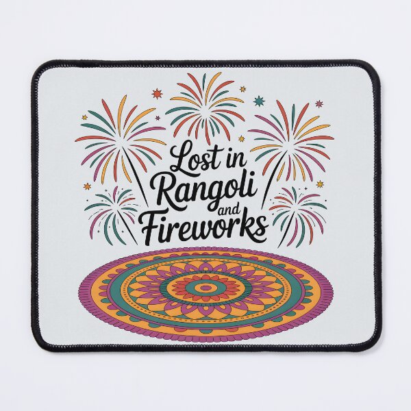 Item preview, Lost in Rangoli and Fireworks – Vibrant Diwali Festival Design designed and sold by Jollys-ArtShop.