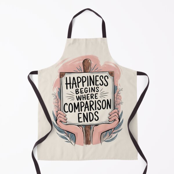 Item preview, Happiness Begins Where Comparison Ends, Inspirational Mental Health Reminder designed and sold by MoMidoStore.